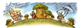 Иллюстрация к книге А. Усачёва «Первобытная история», издательство «Азбука», 2015 г.