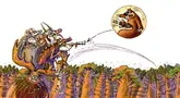 Иллюстрация к книге А. Усачёва «Первобытная история», издательство «Азбука», 2015 г.