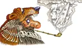 Иллюстрация к книге А. Усачёва «Первобытная история», издательство «Азбука», 2015 г.