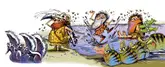 Иллюстрация к книге А. Усачёва «Первобытная история», издательство «Азбука», 2015 г.