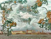 Рыбы в Питере № 2. 2007. 50×38. Картон, темпера, лак