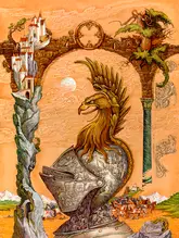 Рыцари. Фантазия. 2007. 49×65. Картон, темпера, лак
