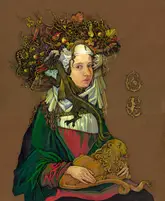 Автопортрет. 1995. 31×38. Бумага, темпера